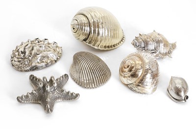 Lot 328 - A collection of Italian shells in the style of Buccellati