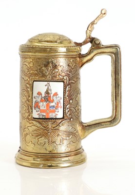 Lot 327 - A Mauro Manetti gilt brass tankard