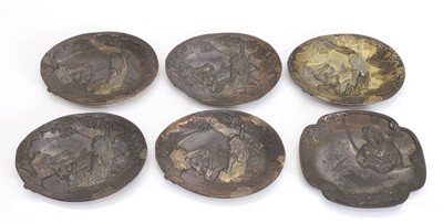 Lot 54 - A set of Japanese bronzed dishes