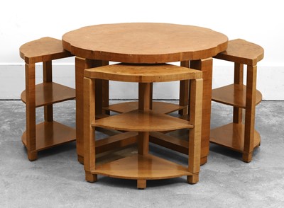 Lot 507 - An Art Deco walnut nest of tables