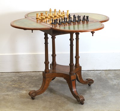 Lot 538 - A Victorian games table