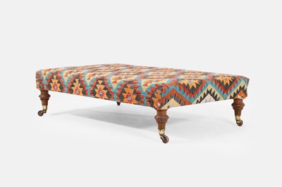 Lot 355 - A large kilim ottoman stool