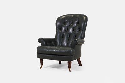 Lot 488 - A leather club armchair