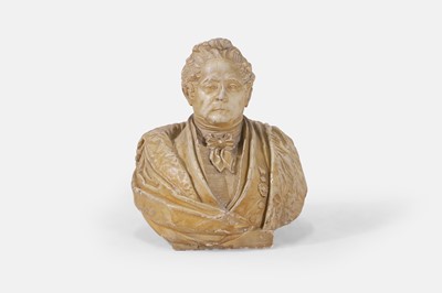Lot 375 - A large plaster portrait bust