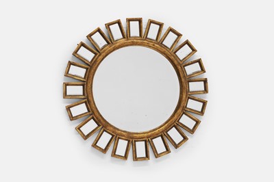Lot 252 - A sunburst wall mirror