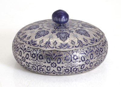 Lot 1 - A Korean silver and cloisonne enamel box and cover