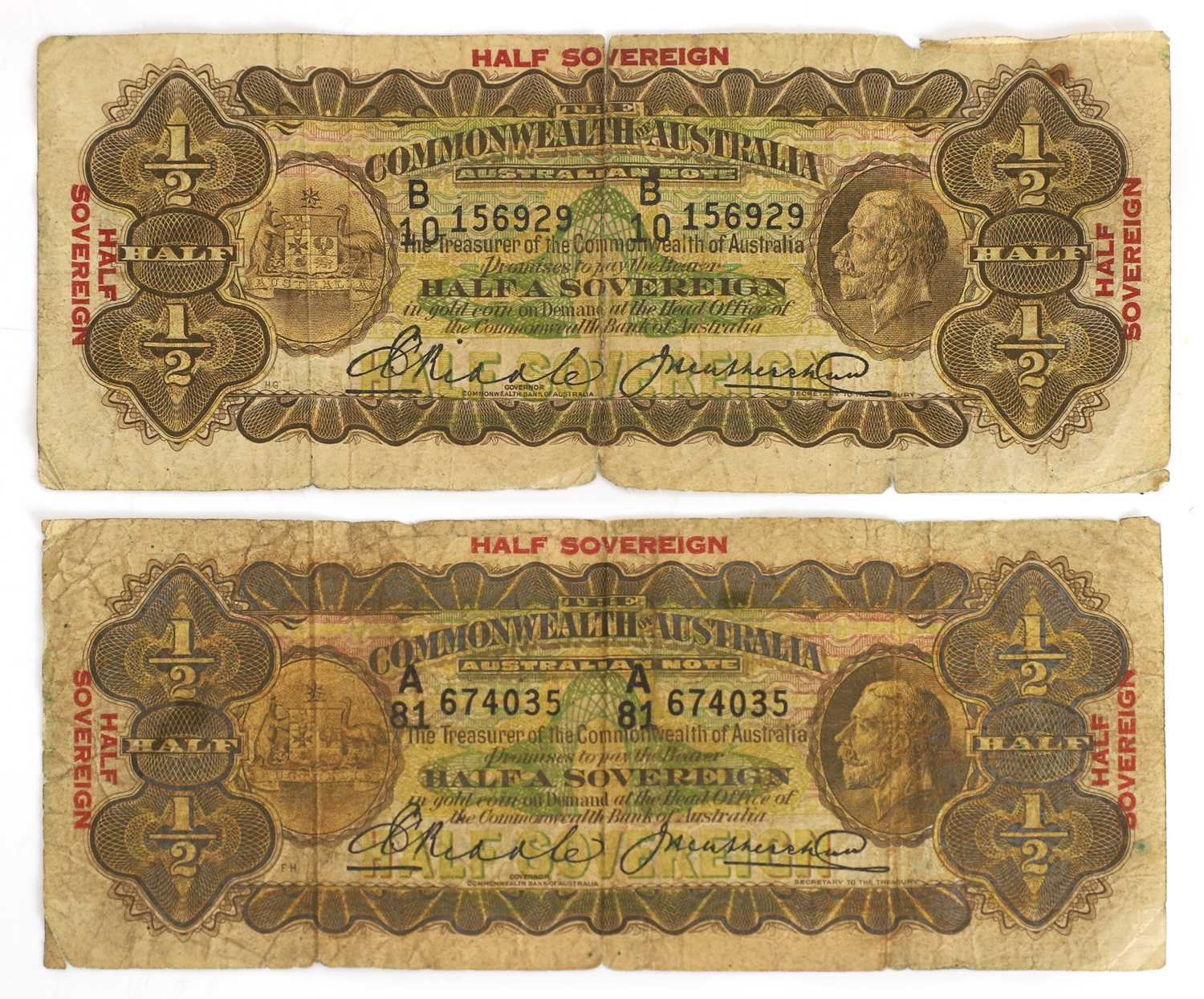 Lot 86 - Notes, Australia, George V (1910-1936)