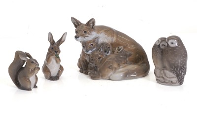 Lot 102 - A collection of Royal Copenhagen animals