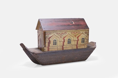 Lot 159 - A painted wood Noah's Ark