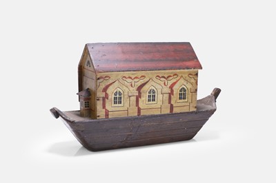 Lot 159 - A painted wood Noah's Ark