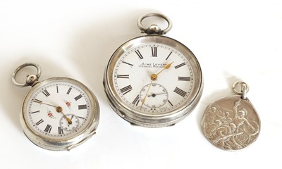 Lot 11 - A pair of silver pocket watches