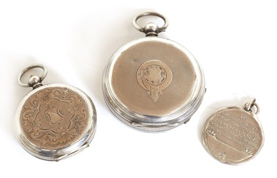 Lot 11 - A pair of silver pocket watches