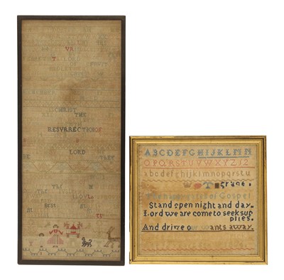 Lot 304 - An English needlework sampler