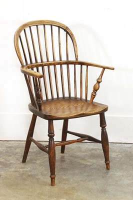 Lot 548A - An ash and elm Windsor chair