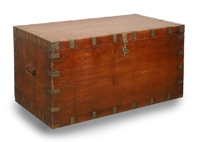 Lot 513 - An export brass-bound chest