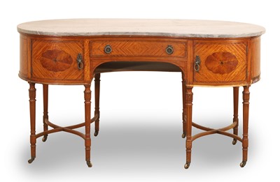 Lot 550A - A Sheraton Revival satinwood inlaid washstand
