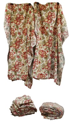 Lot 412 - Four pairs of Sanderson floral print curtains