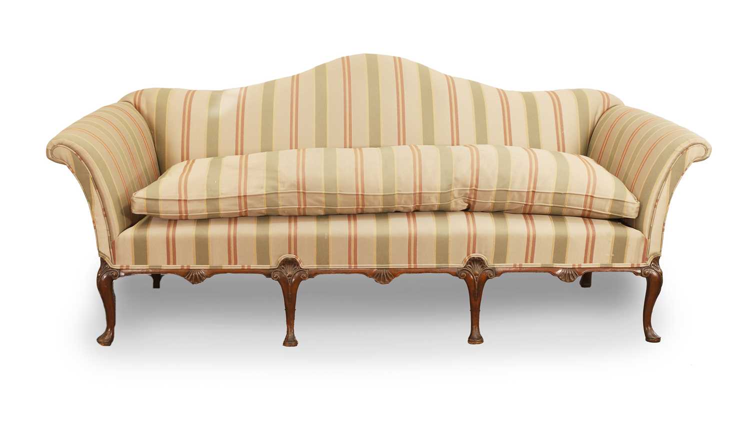 Lot 548 - A Georgian Irish-style mahogany-framed settee