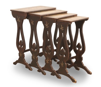 Lot 545 - A quartetto of four lacquered tables