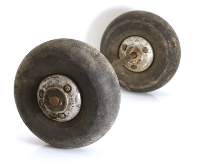 Lot 16 - A pair of Spitfire or Hurricane tail wheels