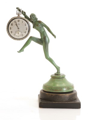 Lot 1A - An Art Deco silver Omega pocket watch