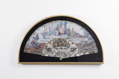 Lot 54 - A mother-of-pearl fan