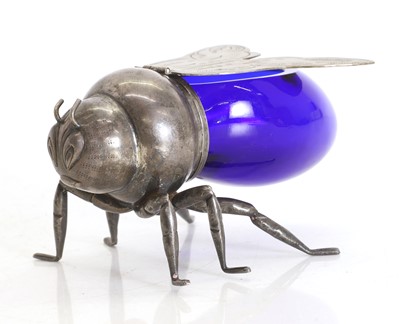 Lot 2 - An art deco silver plated honey bee