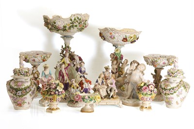 Lot 124 - A collection of continental porcelain