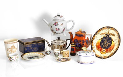 Lot 106 - A Copelands 'Grocers Hall' porcelain box