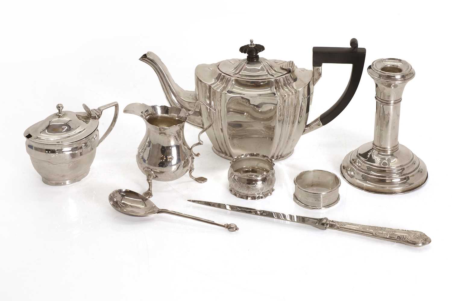 Lot 16 - A collection of silver table items