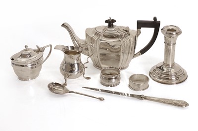 Lot 16 - A collection of silver table items