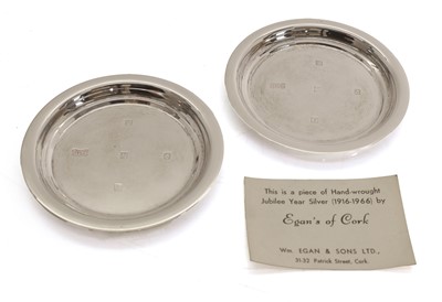 Lot 19 - A pair of Irish pin dishes
