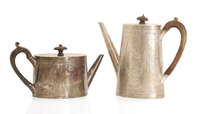 Lot 46 - A part tea and coffee silver service
