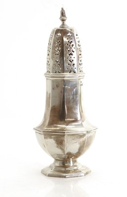 Lot 28 - A large silver sugar sifter