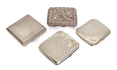 Lot 13 - A collection of silver cigarette cases