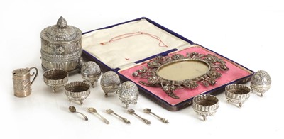 Lot 15 - A collection of Indian silver
