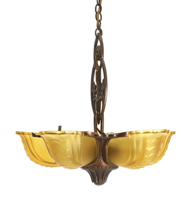 Lot 482 - An art deco ceiling light fitting