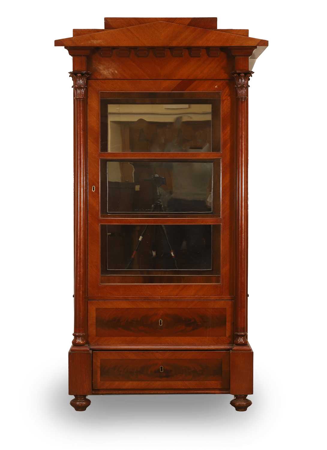 Lot 503 - A Continental mahogany display cabinet
