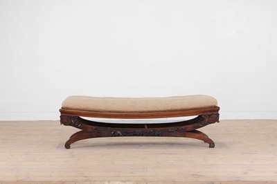 Lot 500 - A Victorian rosewood stool