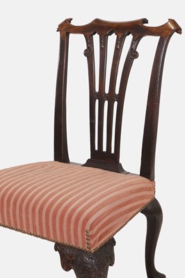 Lot 219 - A George II walnut side chair