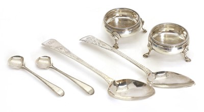 Lot 13 - A collection of Georgian silver items