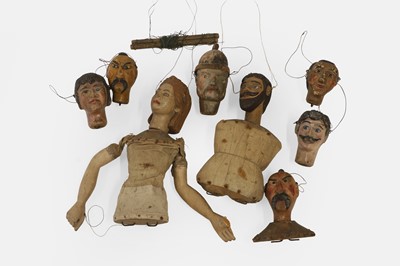 Lot 177 - A quantity of Tiller-Clowes family troupe marionettes