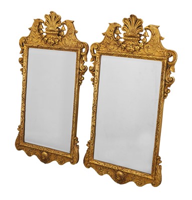 Lot 492 - A pair of Regency style gilt wall mirrors