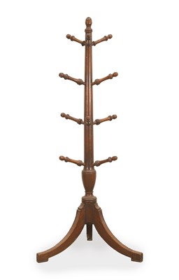 Lot 575 - A mahogany coat rack