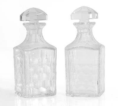 Lot 152 - A pair of Baccarat cut and moulded glass decanters