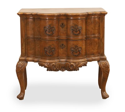 Lot 526 - A continental walnut small side table