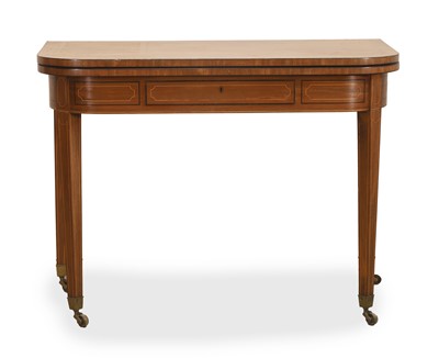 Lot 552 - A Regency mahogany fold over tea table