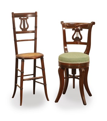 Lot 578 - A Victorian beech and canework child's correction chair