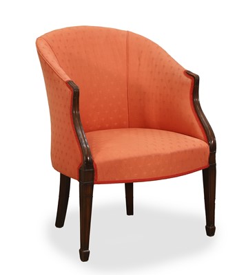 Lot 549 - A upholstered tub chair