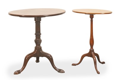 Lot 567 - Two mahogany tilt-top occasional tables